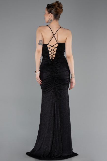 Long Black Prom Gown ABU6115