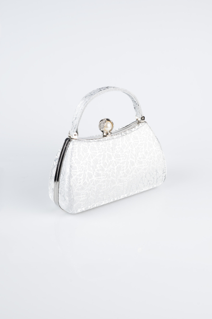 Silver Patterned Night Bag KC752