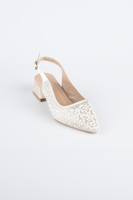 Mink Beaded Evening Shoe AB2100