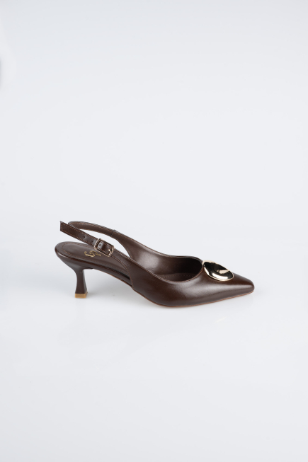 Brown Leather Stiletto ABD2108