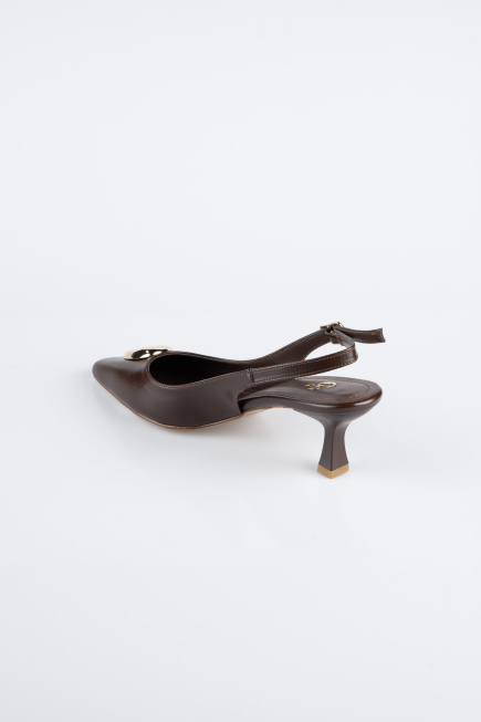 Brown Leather Stiletto ABD2108
