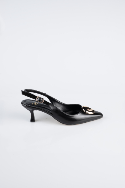Black Leather Stiletto ABD2108