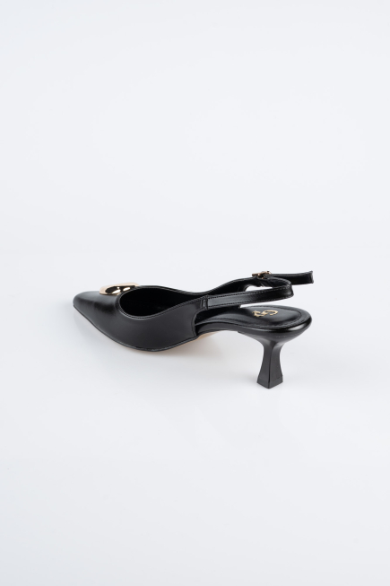 Black Leather Stiletto ABD2108