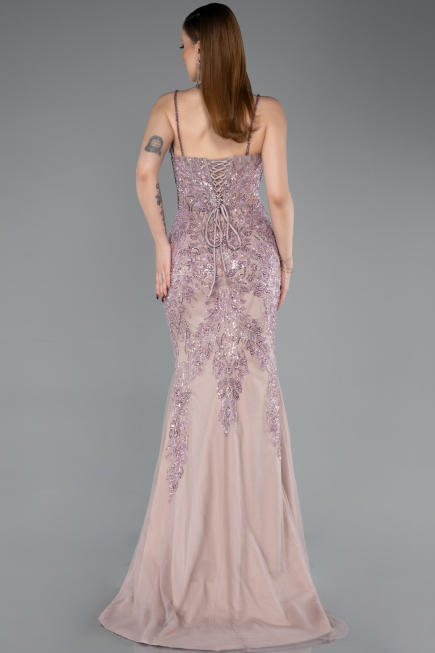 Long Lavender Haute Couture Dress ABU6116