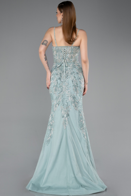 Long Mint Haute Couture Dress ABU6116
