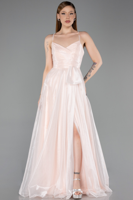 Long Powder Color Prom Gown ABU6123