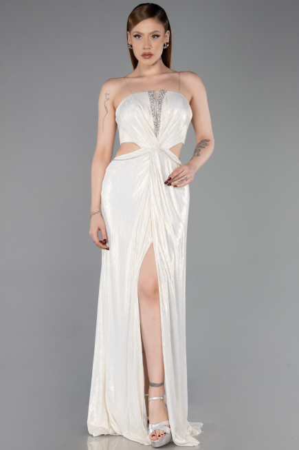 Long Beige Prom Gown ABU6127