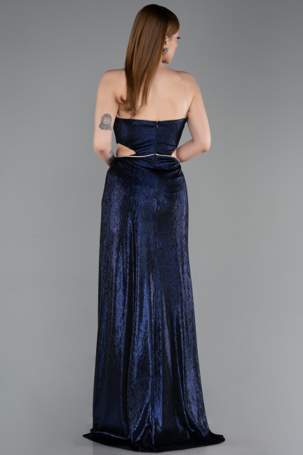 Long Navy Blue Prom Gown ABU6127