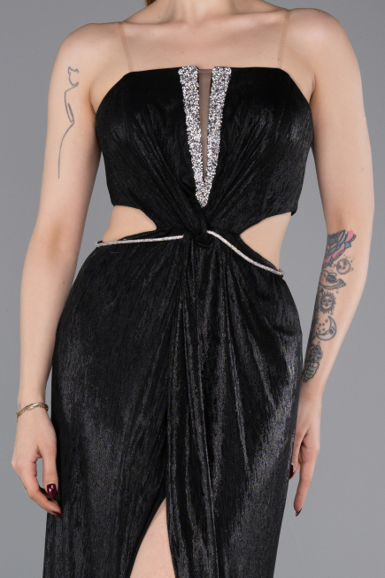 Long Black Prom Gown ABU6127