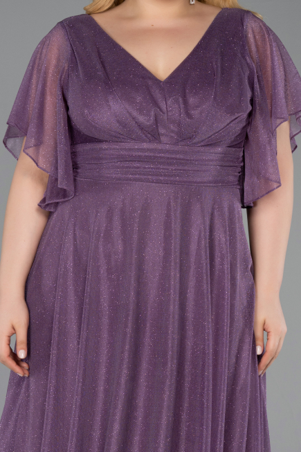 Midi Lavender Plus Size Cocktail Dress ABK2622