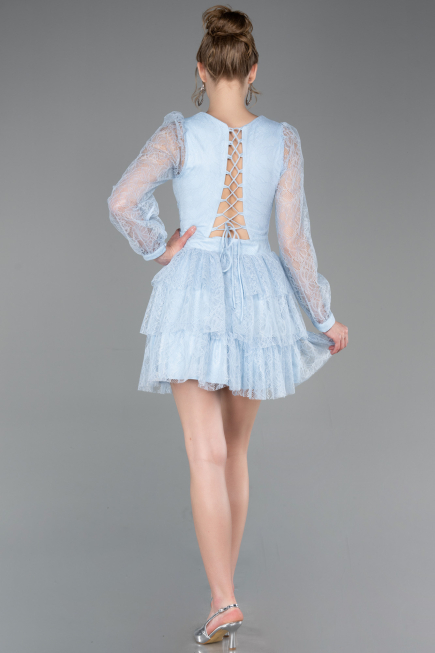 Short Light Blue Dantelle Cocktail Dress ABK2623