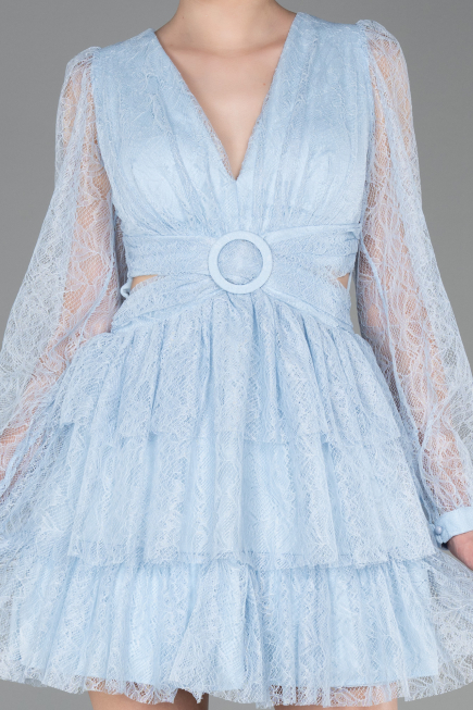 Short Light Blue Dantelle Cocktail Dress ABK2623