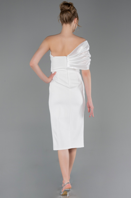 Midi White Cocktail Dress ABK2625