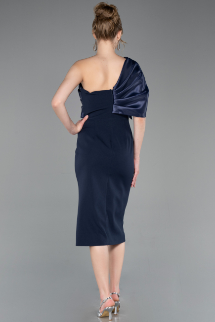Midi Navy Blue Cocktail Dress ABK2625