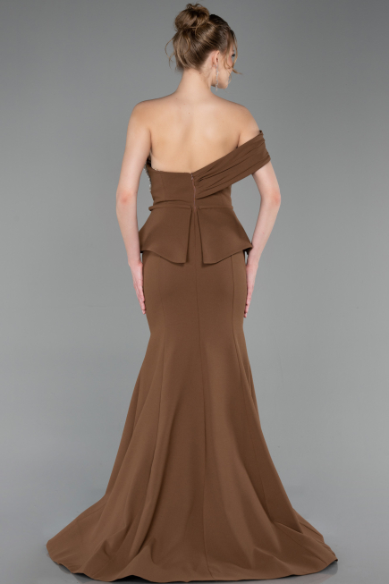 Long Brown Mermaid Evening Gown ABU6153