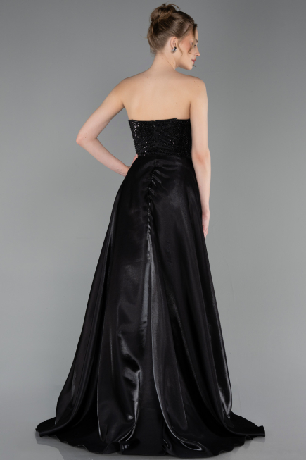 Long Black Beaded Evening Dress ABU6125