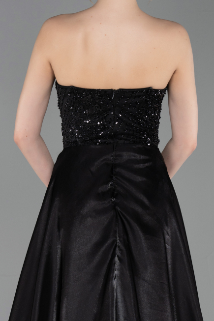 Long Black Beaded Evening Dress ABU6125