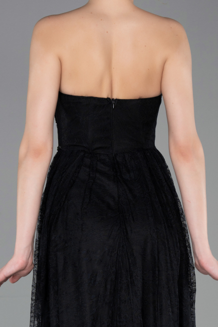 Long Black Dantelle Prom Gown ABU6160