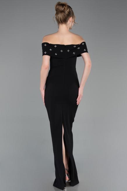 Long Black Prom Gown ABU6161