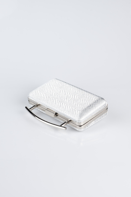 Silver Patterned Evening Bag SH861