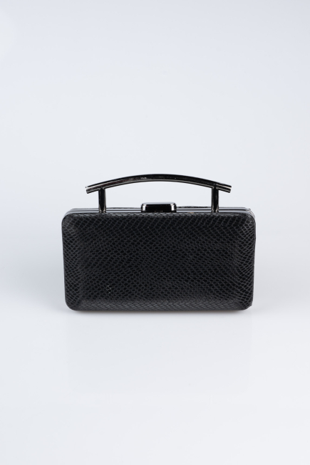 Black Patterned Evening Bag SH861