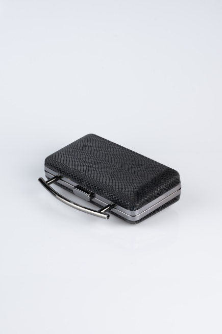 Black Patterned Evening Bag SH861