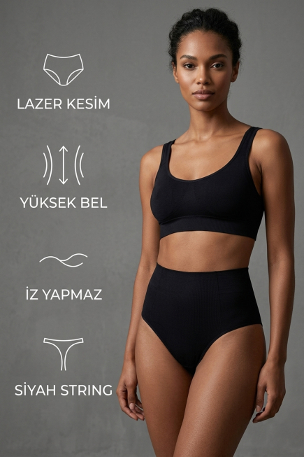 Black Waist & Tummy Control Shapewear EM2806
