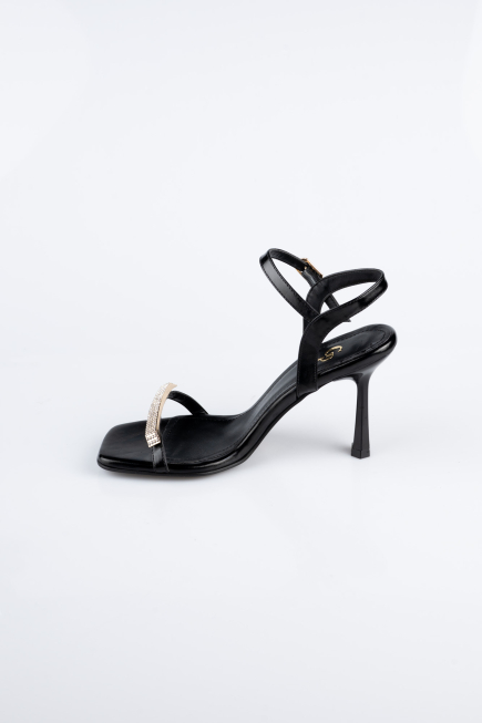 Black Leather Evening Shoe AB2117