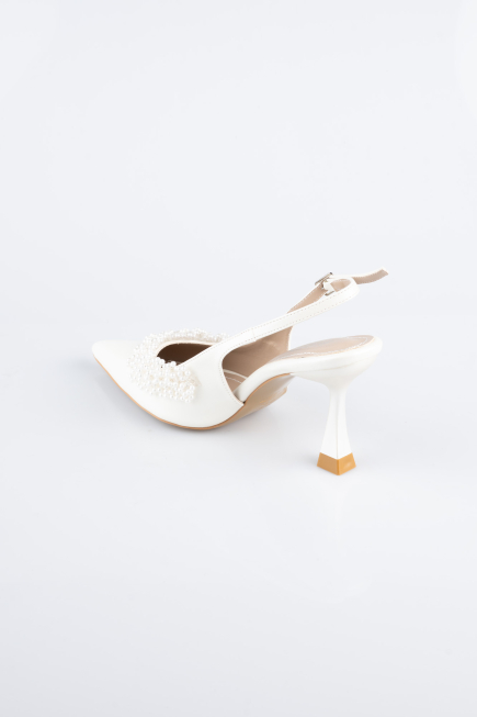 White Leather Evening Shoe AB2119