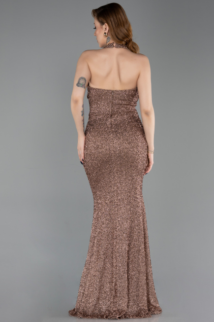 Long Copper Beaded Mermaid Prom Dress ABU6165