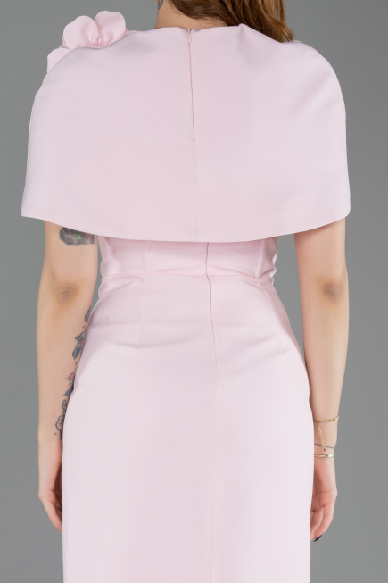 Midi Powder Color Party Dress ABK2628