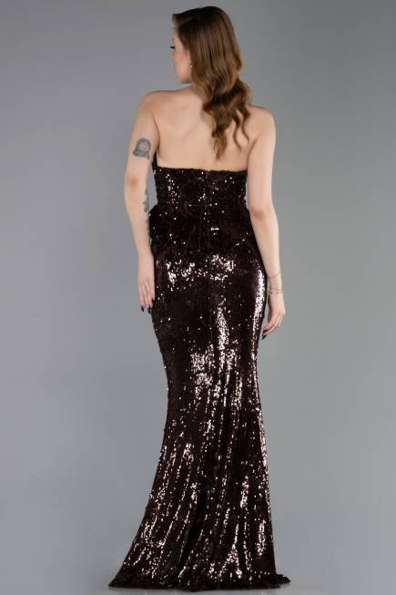 Long Brown Mermaid Prom Dress ABU5721