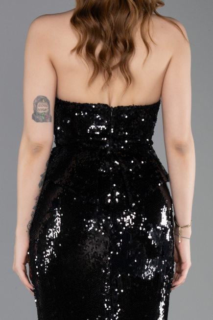 Long Black Mermaid Prom Dress ABU5721