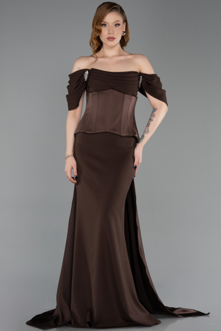 Long Brown Evening Dress ABU6167