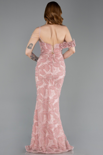 Long Powder Color Evening Dress ABU6059
