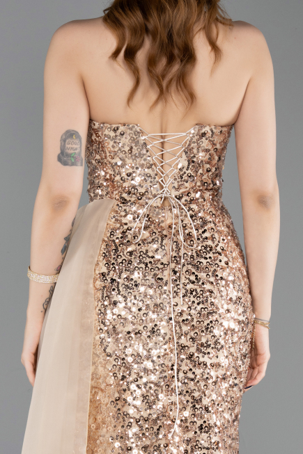 Long Gold Scaly Evening Dress ABU6173