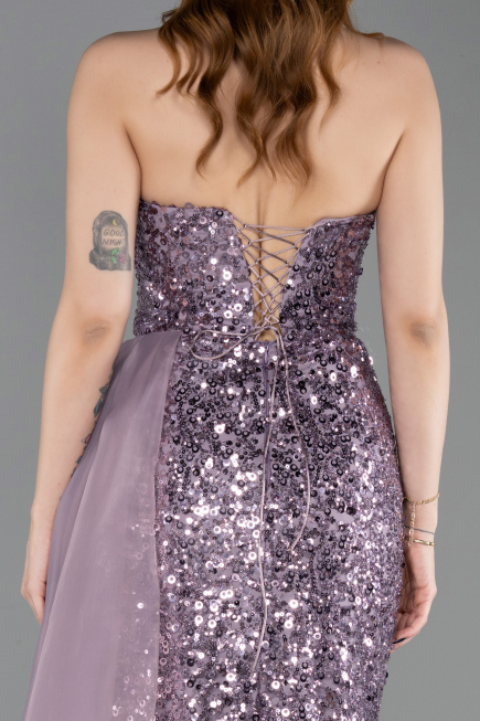 Long Lavender Scaly Evening Dress ABU6173