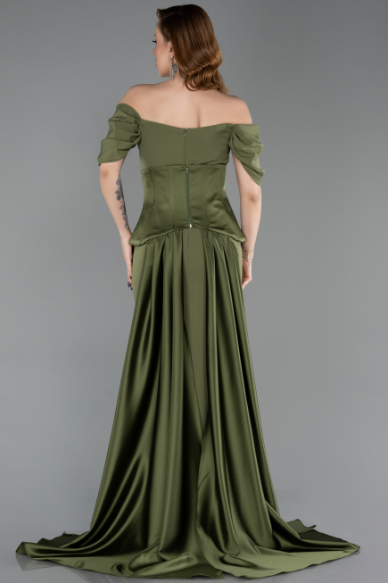 Long Olive Drab Evening Dress ABU6167