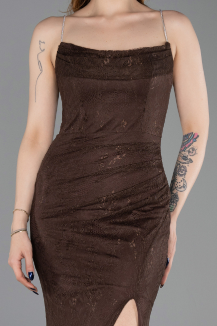 Long Brown Dantelle Prom Gown ABU6172