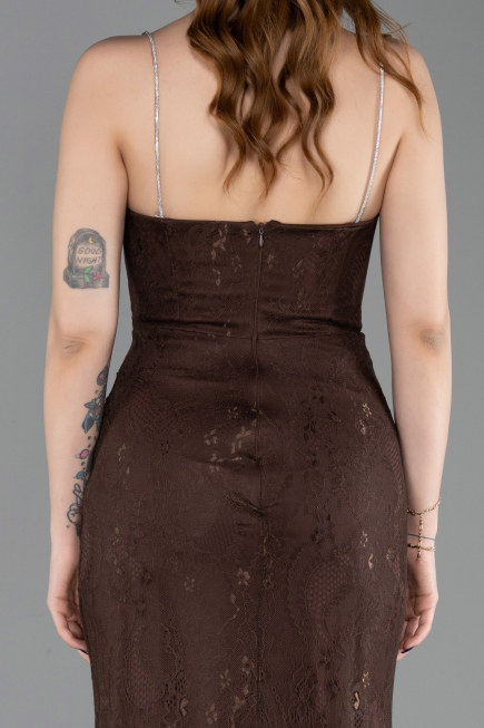 Long Brown Dantelle Prom Gown ABU6172