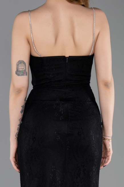 Long Black Dantelle Prom Gown ABU6172