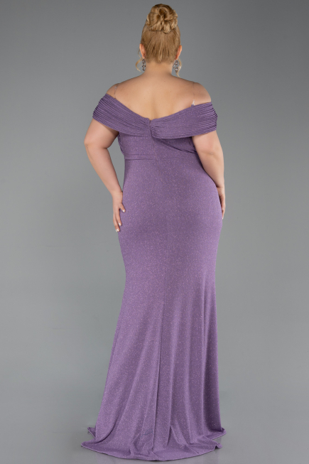 Lavender Long Plus Size Evening Gown ABU5714