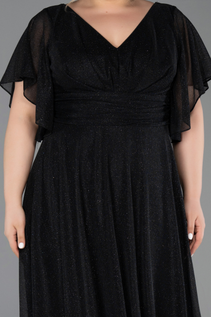 Midi Black Plus Size Cocktail Dress ABK2622