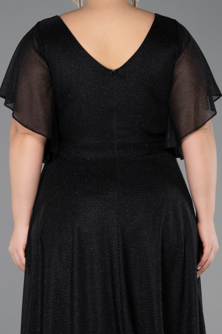 Midi Black Plus Size Cocktail Dress ABK2622