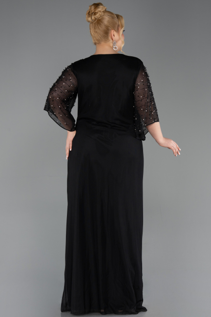 Long Black Formal Plus Size Dress ABU6122