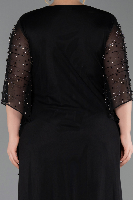Long Black Formal Plus Size Dress ABU6122