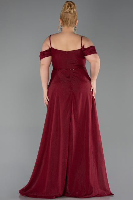 Long Burgundy Formal Plus Size Dress ABU6185