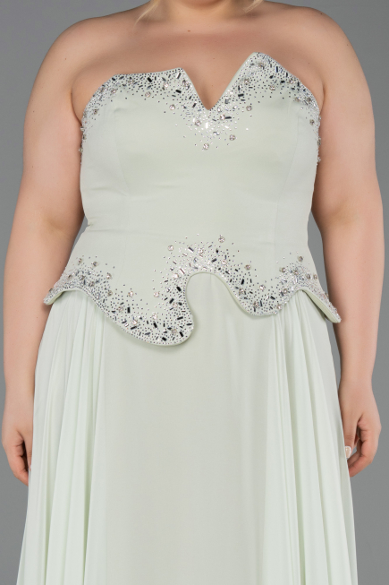 Long Mint Chiffon Evening Dress ABU6188