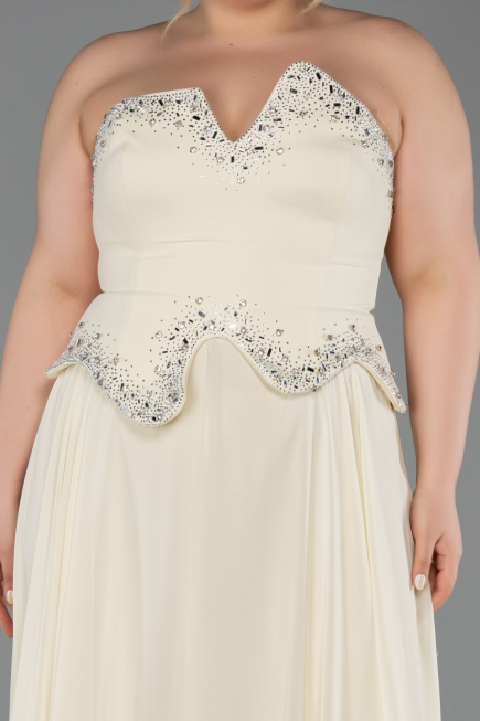 Long Yellow Chiffon Evening Dress ABU6188