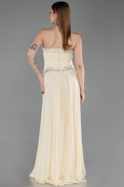 Long Yellow Chiffon Evening Dress ABU6188